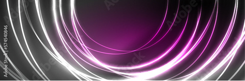 Blue neon glowing lines, magic energy space light concept, abstract background wallpaper design