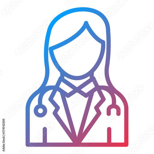 Vector Design Lady Doctor Icon Style