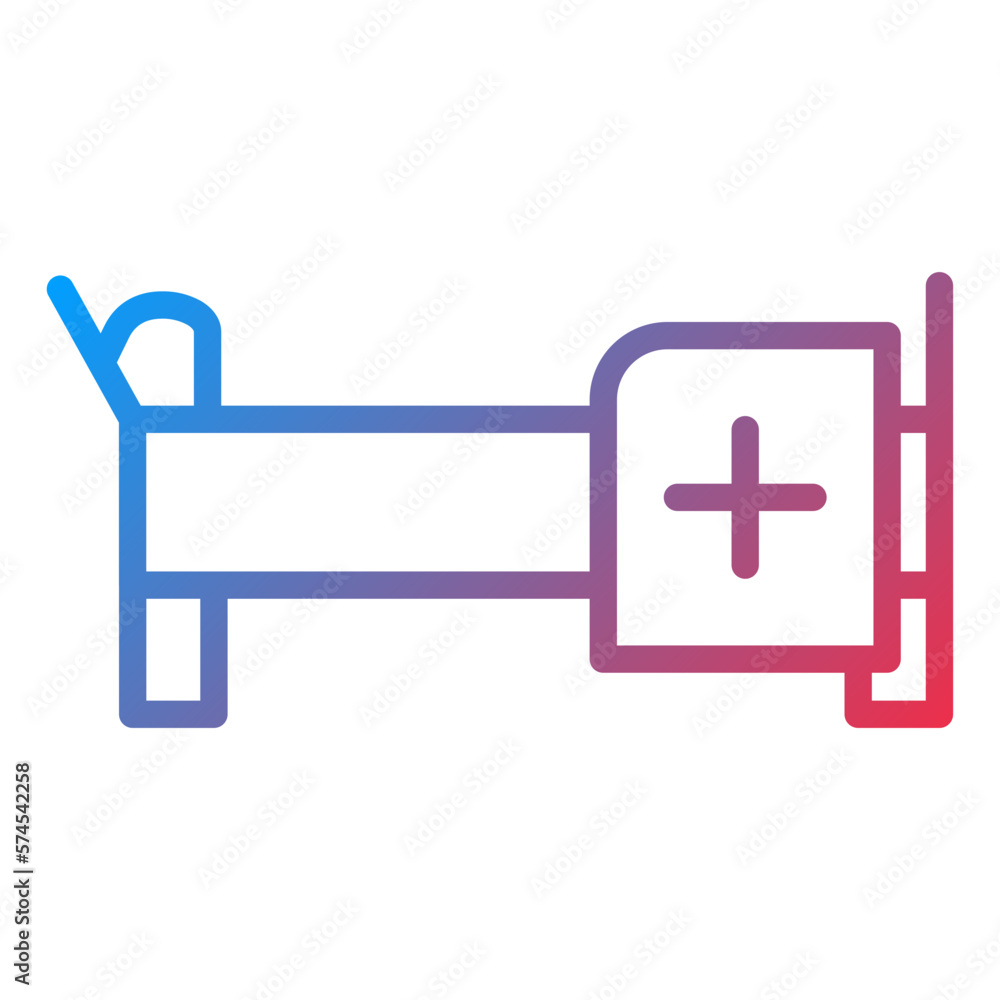 Fototapeta premium Vector Design Hospital Bed Icon Style