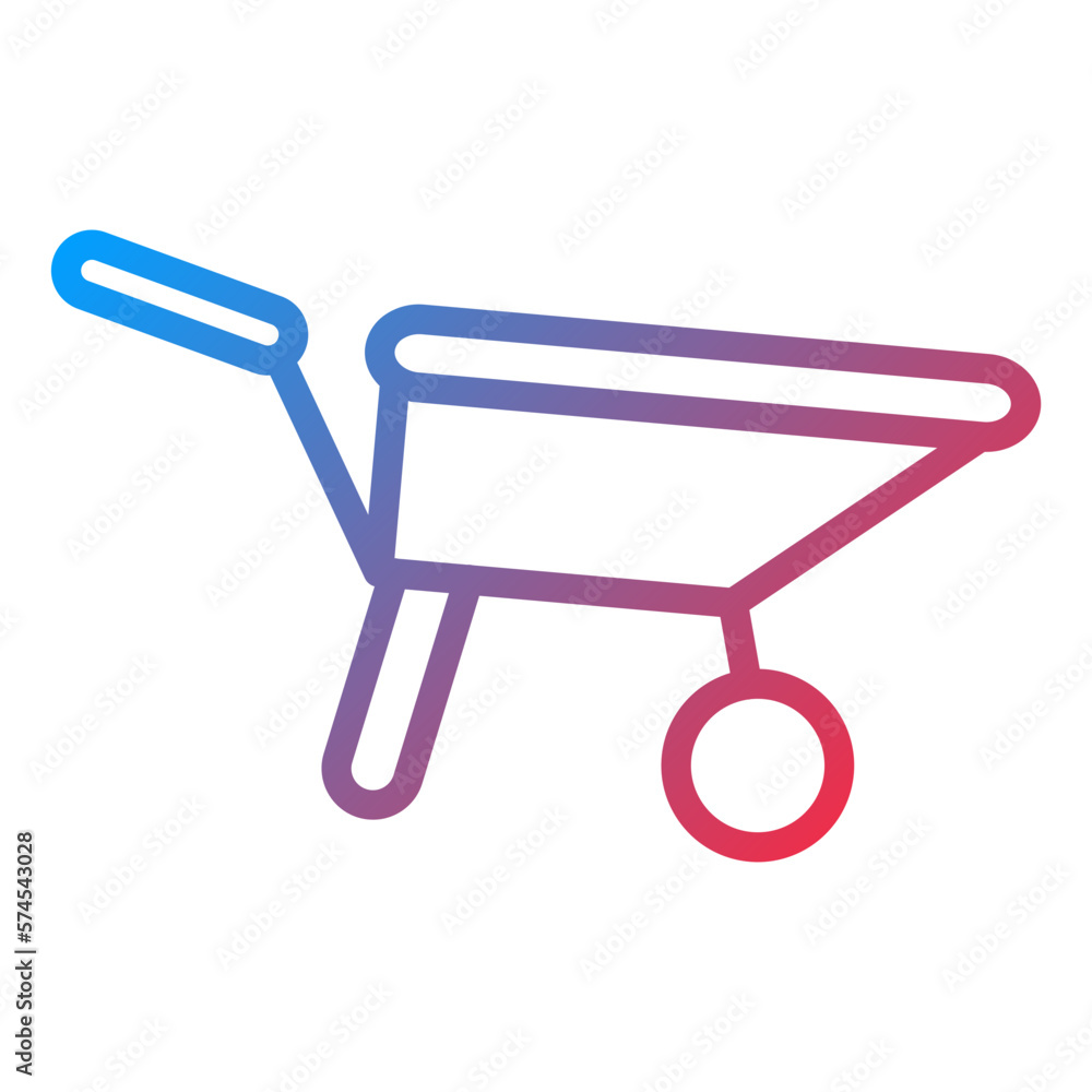 Vector Design Wheelbarrow Icon Style Vector Design Wheelbarrow Icon Style