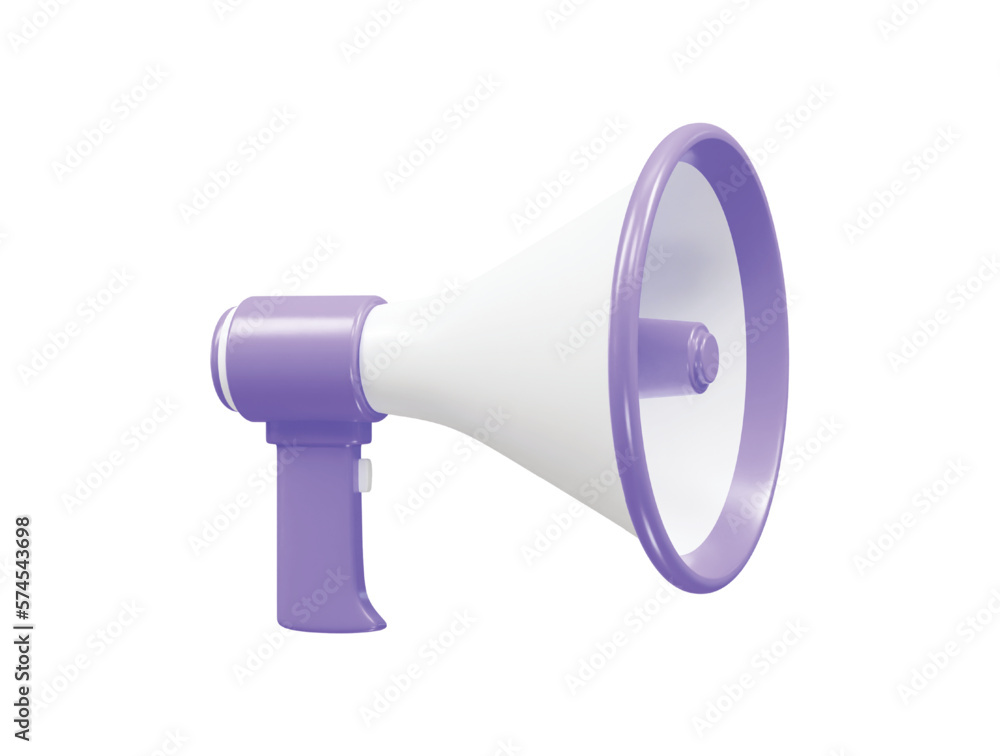 Megaphone icon 3d rendering vector illustration Megaphone icon 3d rendering vector illustration
