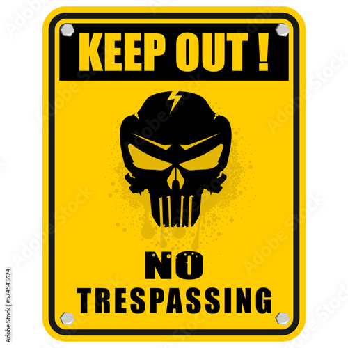 Keep Out, No Trespassing, sign and board vector
