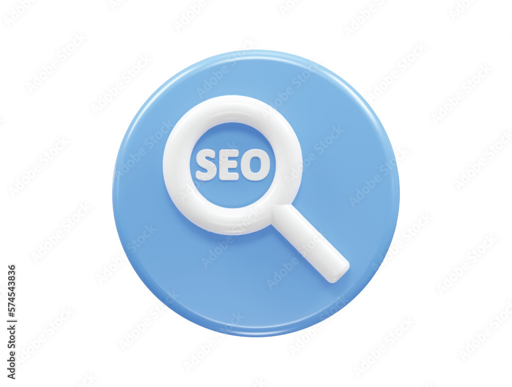 Seo icon illustration 3d render vector Seo icon illustration 3d render vector