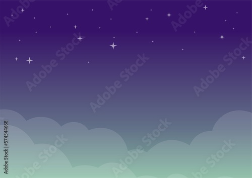 Starry night illustration background