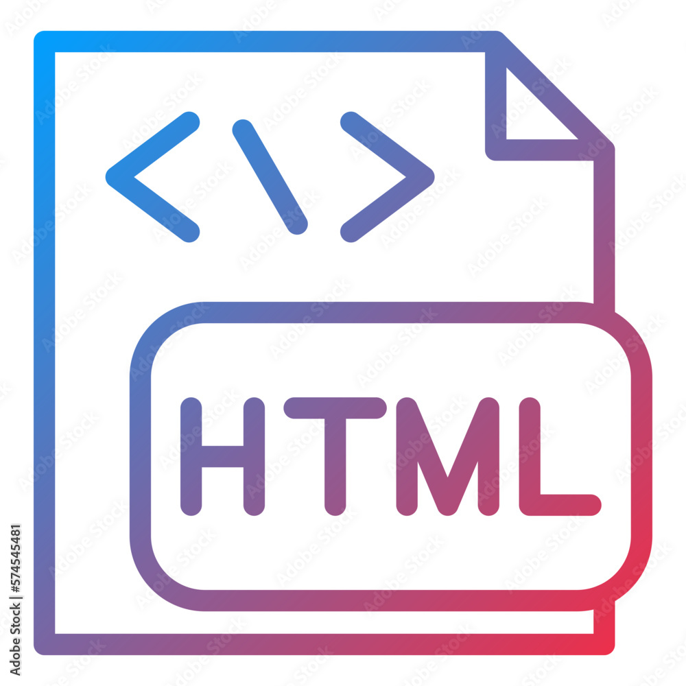 Vector Design HTML File Icon Style Vector Design HTML File Icon Style