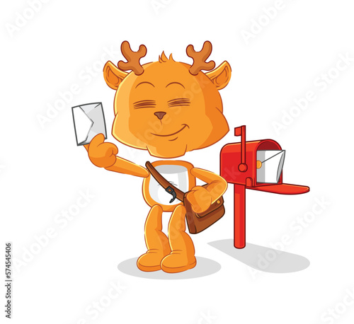 fawn postman vector. cartoon character