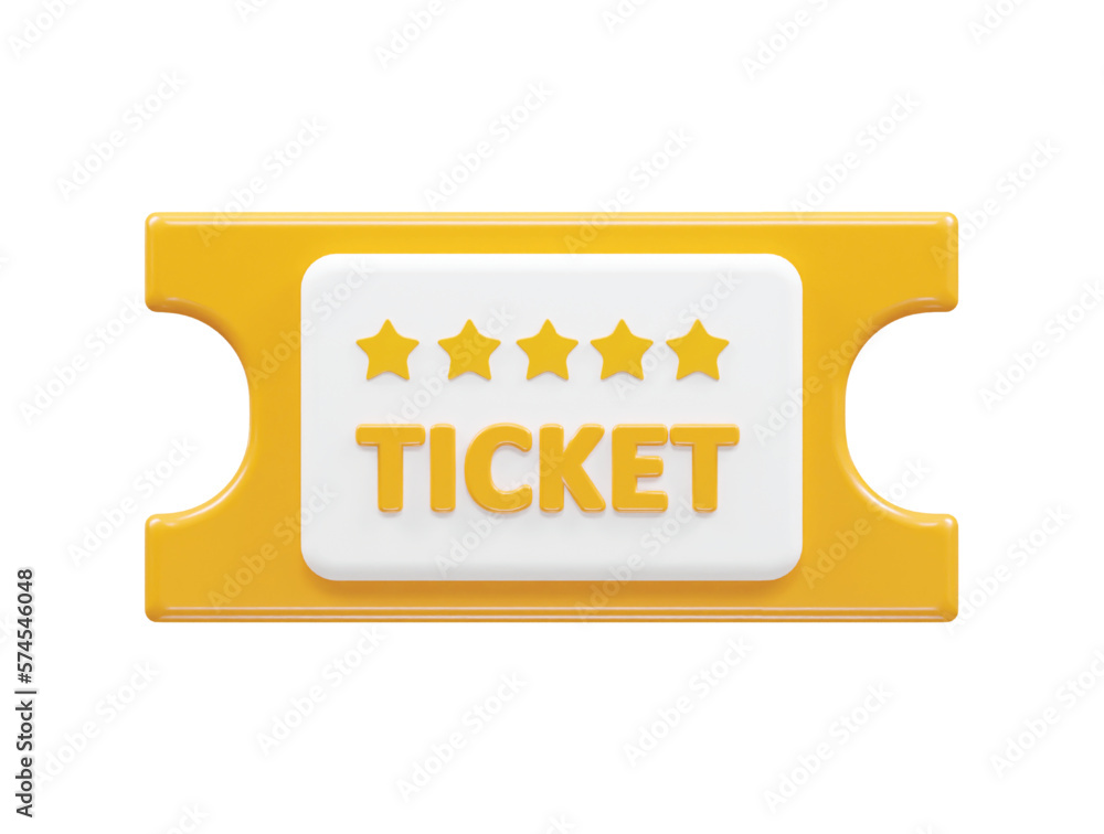 Ticket icon vector illustration 3d rendering transparent element Ticket icon vector illustration 3d rendering transparent element