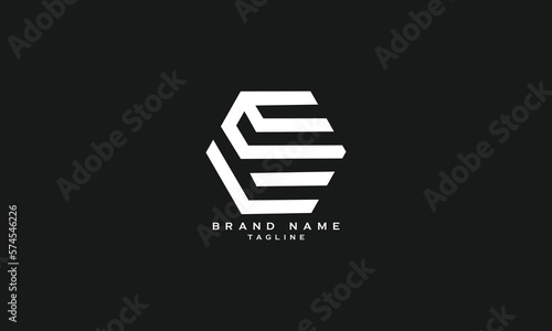 CET, ET, ECT, TE, Abstract initial monogram letter alphabet logo design