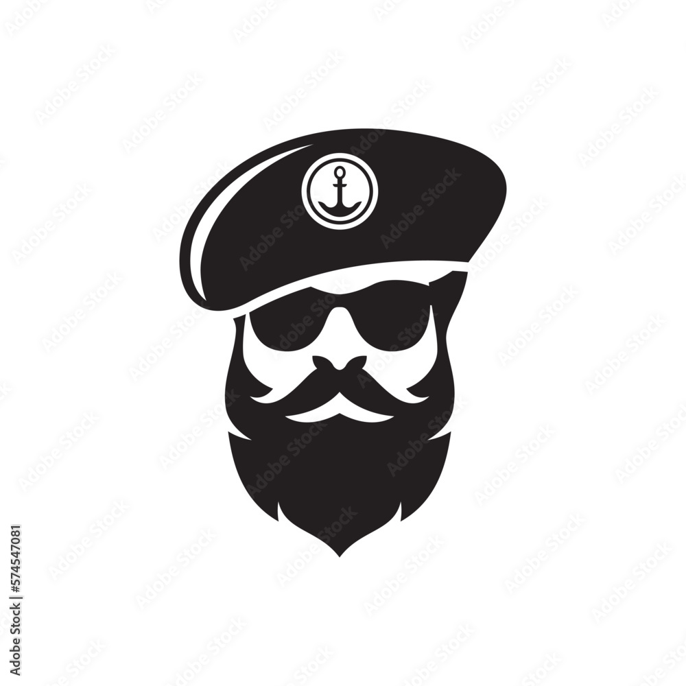Naklejka premium Captain logo images