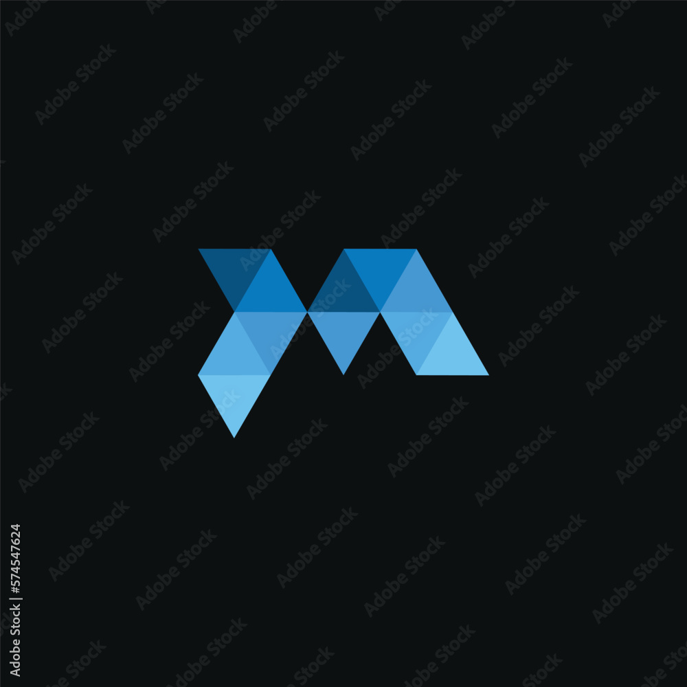 Abstract logo design M Geometric can edit and resize Abstract logo design M Geometric can edit and resize