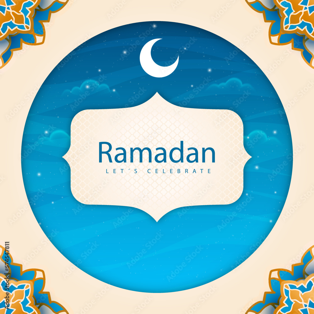Ramadan design with beautiful background 