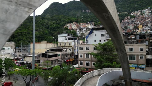 areal view of the Rocinha slum in Rio de Janeiro, Brazil photo