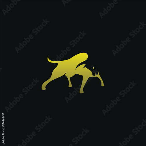 abstract logo design Bulls can edit and resize