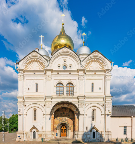 The Cathedral of the Archangel in Moscow Kremlin. The Cathedral of the Archangel is a Russian Orthodox church dedicated to the Archangel Michael. © Dmitrii Potashkin