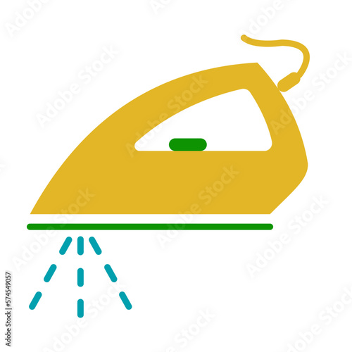 STEAM IRON simple flat design vector icon