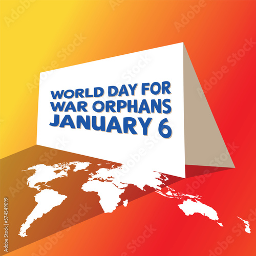 World Day for War Orphans . Design suitable for greeting card poster and banner