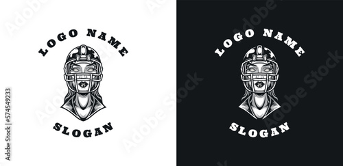 Female Rugby Graphic Logo Design