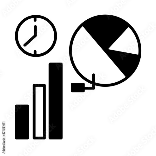 Solid Line Busines proses management  idea design vector icon