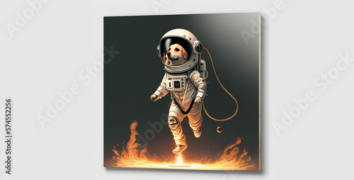 Julieta Bianchi A blonded of jumping rope wearing an astronaut hd wallpaper