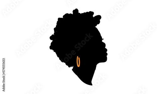 Black Woman Silhouette. Black awareness day celebration illustration with Woman Silhouette. 
