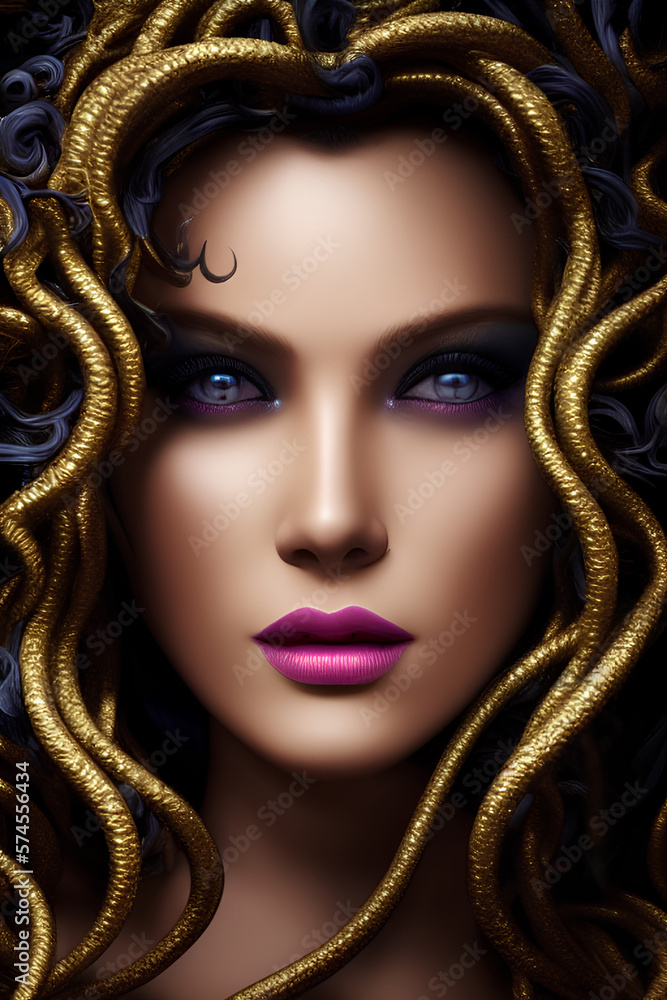 Medusa. Mythological goddess of the past. Generative Artificial Intelligence. Medusa. Mythological goddess of the past. Generative Artificial Intelligence.