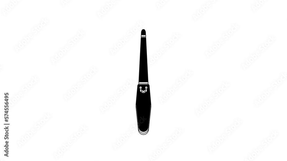 Black Nail file icon isolated on white background. Manicure tool. 4K Video motion graphic animation Black Nail file icon isolated on white background. Manicure tool. 4K Video motion graphic animation