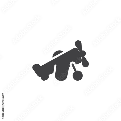 Toy airplane vector icon
