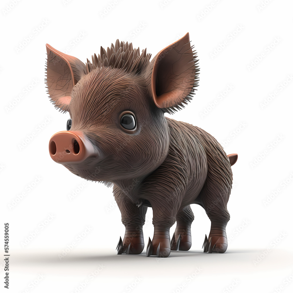 Obraz premium Wildboar. Generative AI