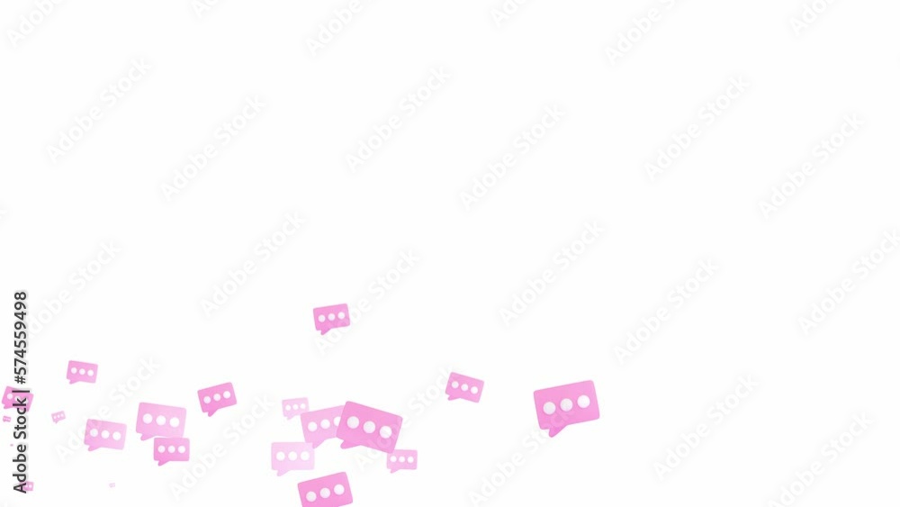 4K Social media Live style animated chats on white screen. 60 FPS 4K Social media Live style animated chats on white screen. 60 FPS