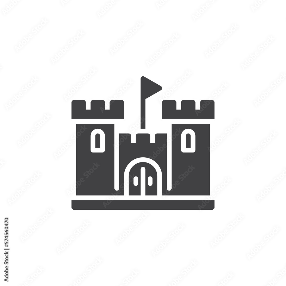 Toy castle vector icon