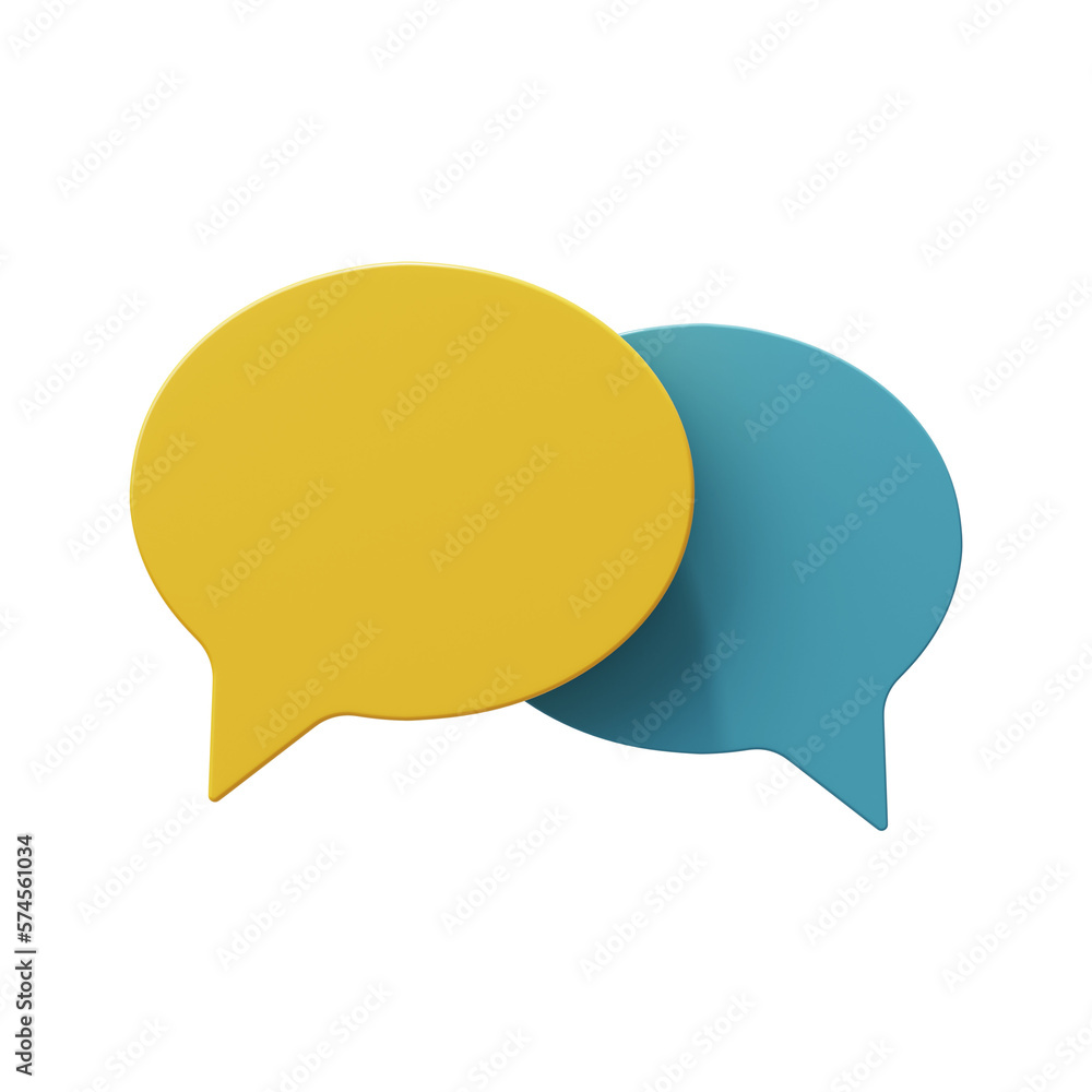 3d render of chat bubble icon Dialogue symbol 3d render of chat bubble icon Dialogue symbol