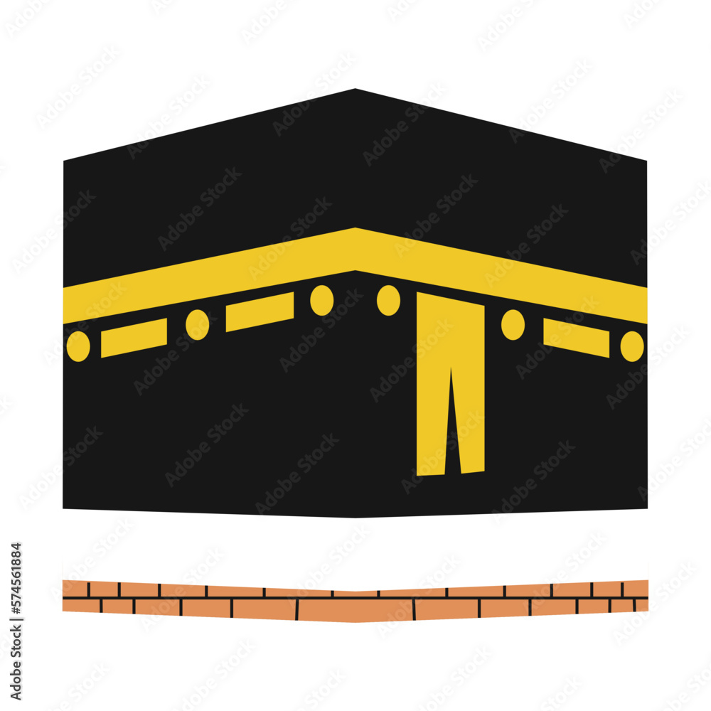 Fototapeta premium Kabah Mecca Ilustration