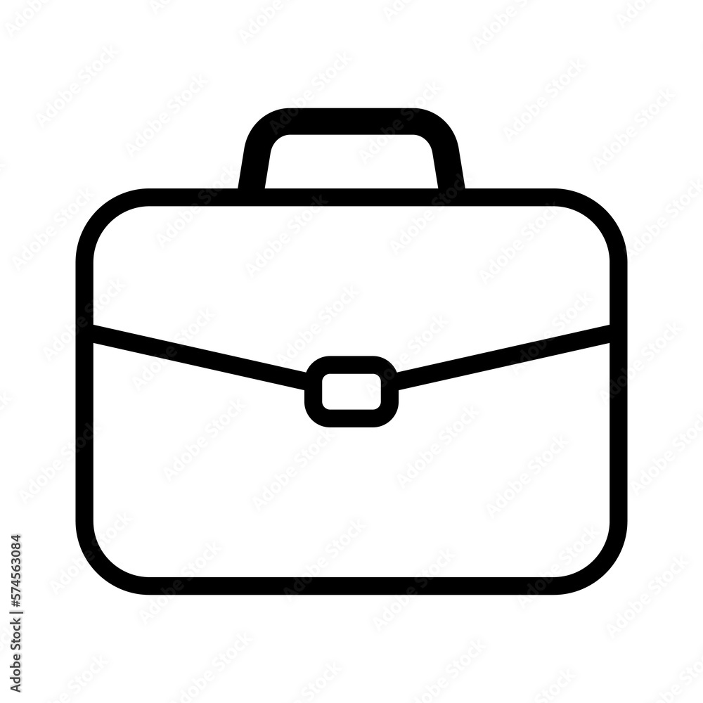 Business bag icon, briefcase vector icon. Suitcase, portfolio symbol, linear style pictogram isolated on white. Business bag icon, briefcase vector icon. Suitcase, portfolio symbol, linear style pictogram isolated on white.