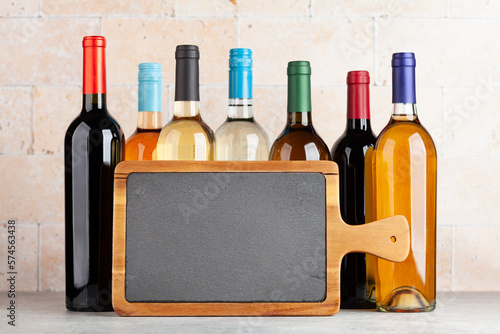 Various wine bottles photo