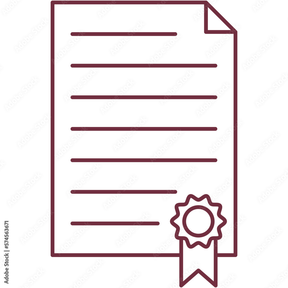 Paper document with stamp icon vector on white Paper document with stamp icon vector on white