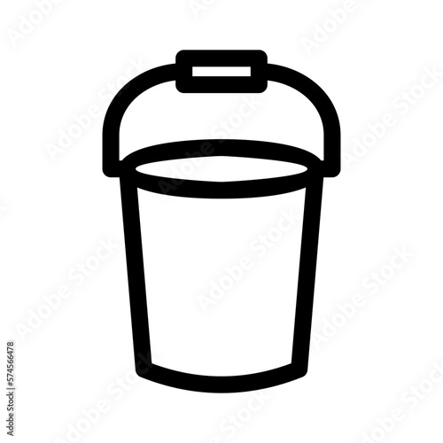 bucket icon or logo isolated sign symbol vector illustration - high quality black style vector icons
