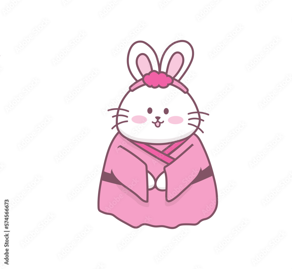 Obraz premium easter bunny with ribbon