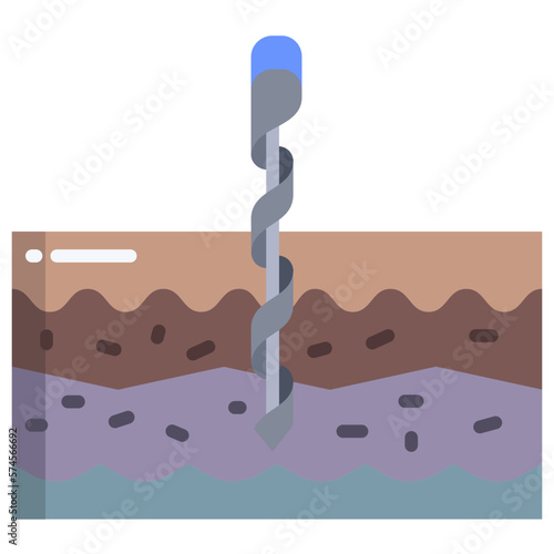 Earth drilling icon