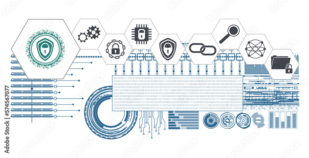 Obraz premium Concept of cybersecurity