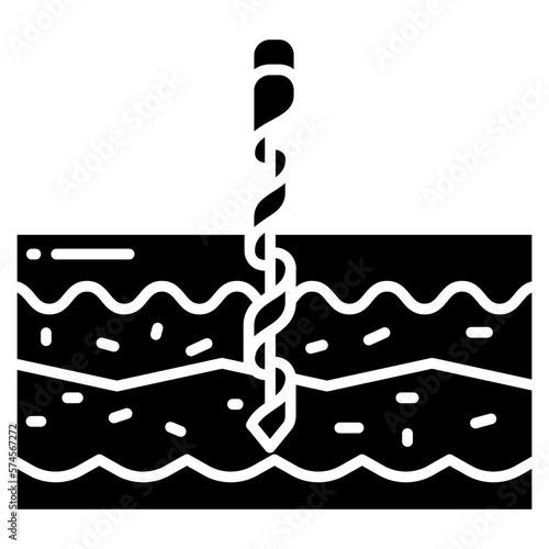Earth drilling icon