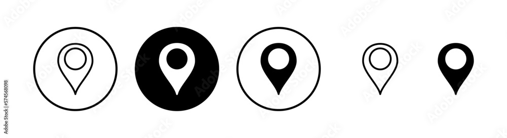 Pin icon vector illustration. Location sign and symbol. destination icon. map pin Pin icon vector illustration. Location sign and symbol. destination icon. map pin