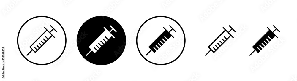Syringe icon vector illustration. injection sign and symbol. vaccine icon Syringe icon vector illustration. injection sign and symbol. vaccine icon