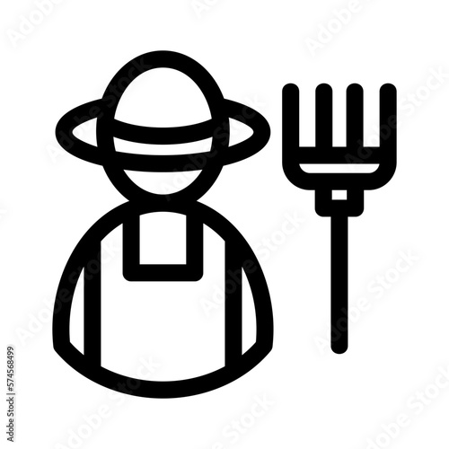 farmer icon or logo isolated sign symbol vector illustration - high quality black style vector icons
