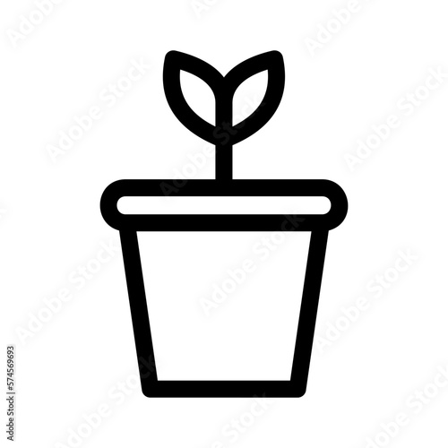 flower pot icon or logo isolated sign symbol vector illustration - high quality black style vector icons 