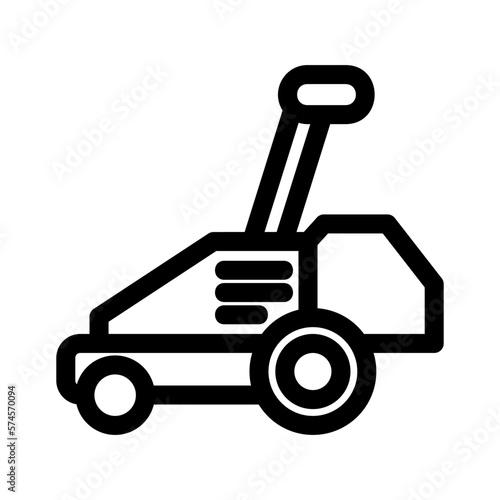 lawn mower icon or logo isolated sign symbol vector illustration - high quality black style vector icons 