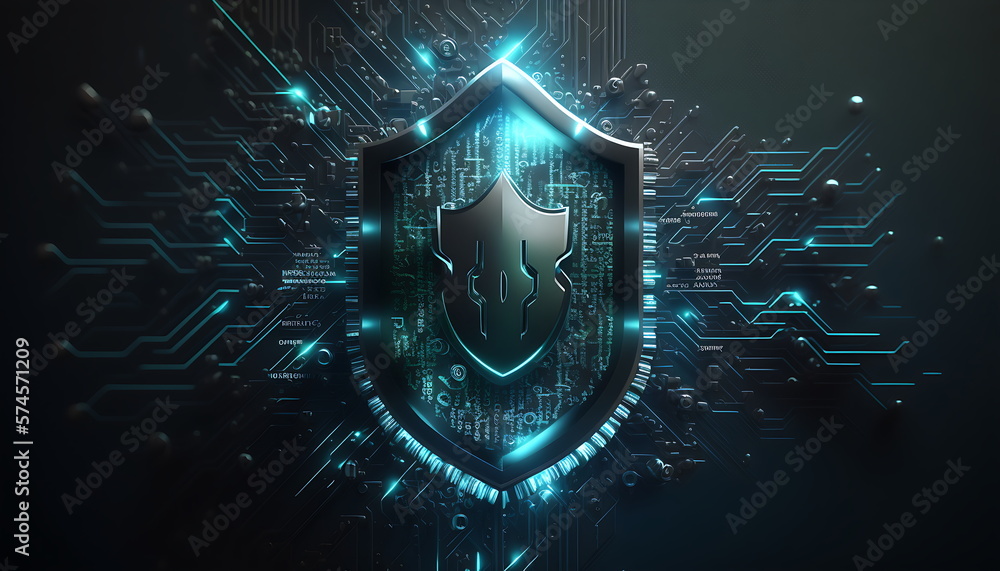 Fototapeta premium Securing the Future of Technology: The Intersection of Cyber security, Internet, Computers, and Artificial Intelligence 