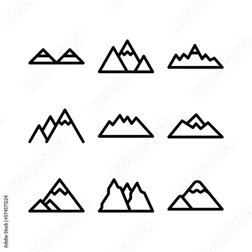 mountains icon or logo isolated sign symbol vector illustration - high quality black style vector icons 