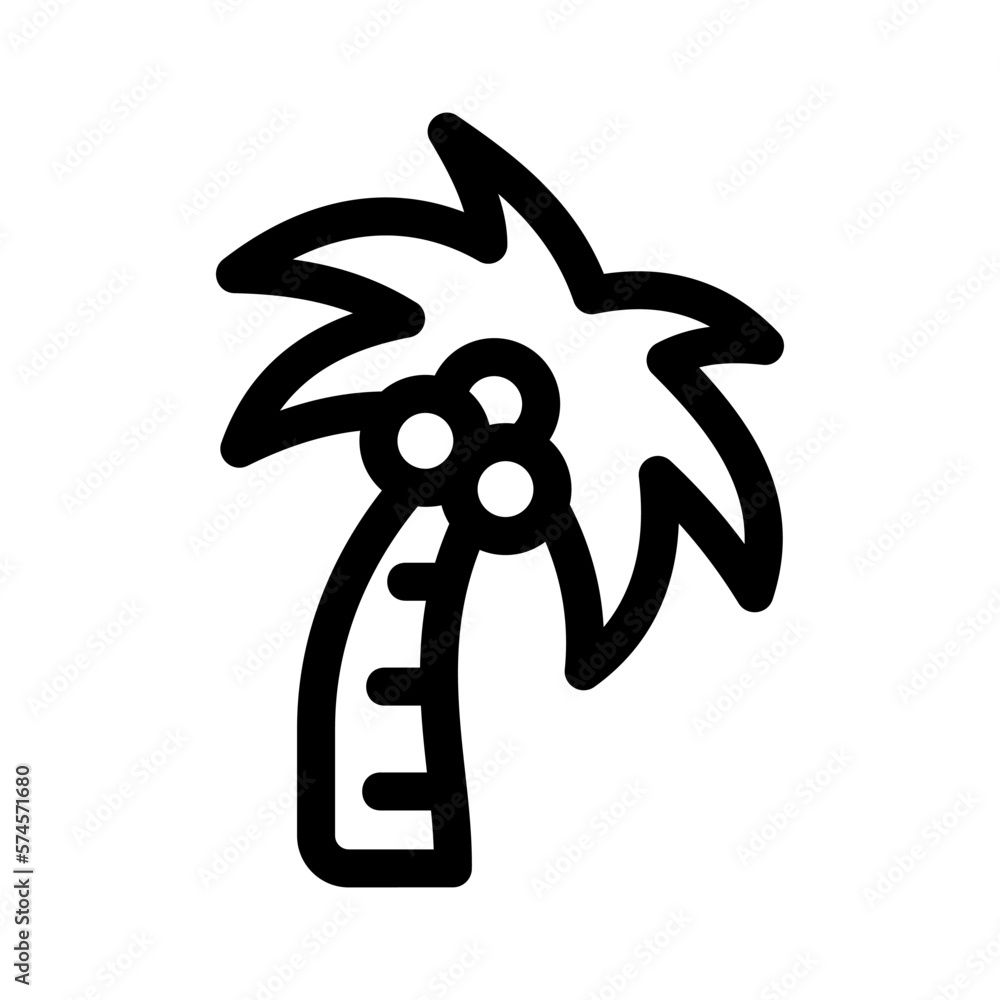 Obraz premium palm tree icon or logo isolated sign symbol vector illustration - high quality black style vector icons