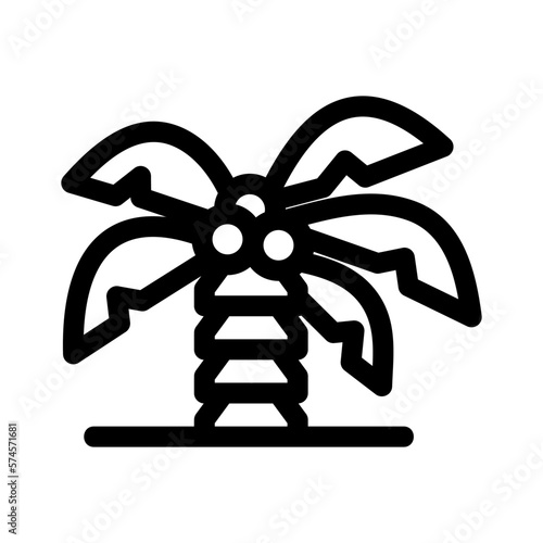 palm tree icon or logo isolated sign symbol vector illustration - high quality black style vector icons 