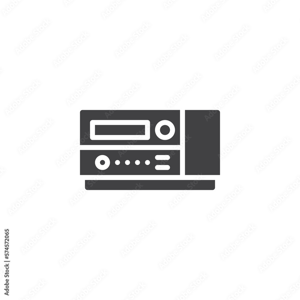 Video cassette player vector icon Video cassette player vector icon